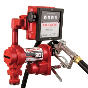 Tuthill Fill Rite FR1211G 12 V DC High Flow 15 GPM Fuel Transfer Pump with Meter 
