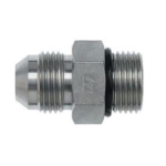 Brennan 6400-O Stainless Steel Straight Adapter, 5/8 in Male SAE ORB x 3/8 in Male SAE 37 deg JIC Flare
