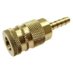 Coilhose® 156 Brass Type 15 Manual Industrial Interchange Coupler, 1/4 in Quick Disconnect x 3/8 in Hose Barb