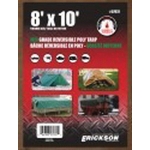 Erickson 57030 Brown/Green Polyethylene All-Purpose Mid-Grade Reversible Tarp, 8 ft L x 6 ft W x 5.5 mil Thick