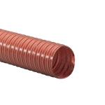 Flexaust® Heat-Flex® GS Series Iron Oxide Red Fiberglass Fabric 2-Ply Ducting Hose, 2-1/2 in, 12 ft L, 30 psi