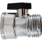 Midland Metals 30631 Zinc Alloy Garden Hose Shut-Off Valve with Washer, 3/4 x 3/4 in MGHT x FGHT, 75 psi