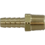 Midland Metals 32458 Brass Rigid Adapter, 1 in Hose Barb x 1 in Male BSPT