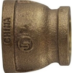 Midland Metals 44441 Bronze Bell Reducing Coupling, 1 in NPT x 1/2 in NPT