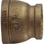 Midland Metals 44445 Bronze Bell Reducing Coupling, 1-1/4 in NPT x 3/4 in NPT