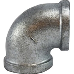 Midland Metals 64100 Galvanized Malleable Iron 90 deg Pipe Elbow, 1/8 in NPT