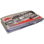 Polytuf® SunShield® S10X12-P8 Black/Silver Fabric Heavy-Duty Tarp, 12 ft L x 10 ft W x 11 - 12 mil Thick