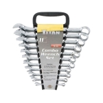 Titan® 17311 Polished SAE Combo Wrench Set, 11-Piece