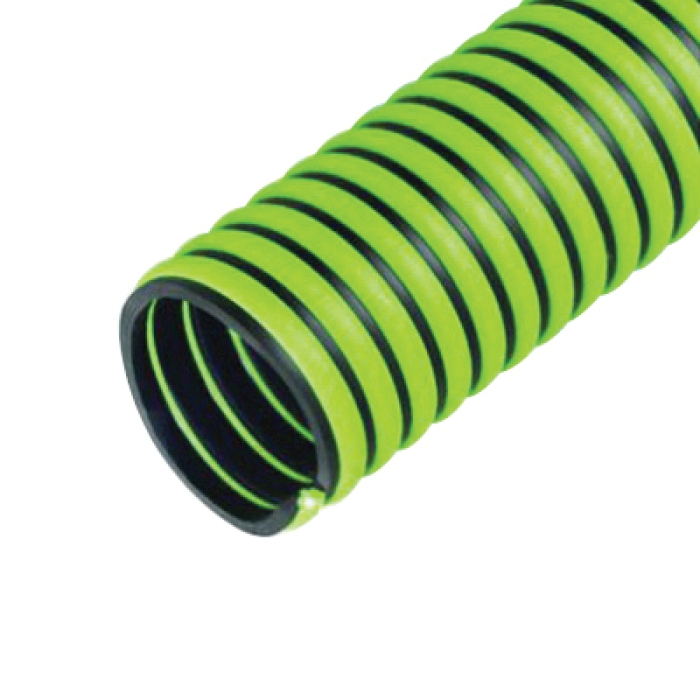 50 FEET OF 3/8" ID 225 PSI POLY BRAID HOSE WITH 3/8" MALE & FEMALE ENDS
